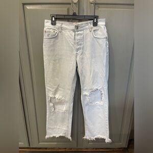NWOT We The Free Maggie Distressed Cropped Jeans